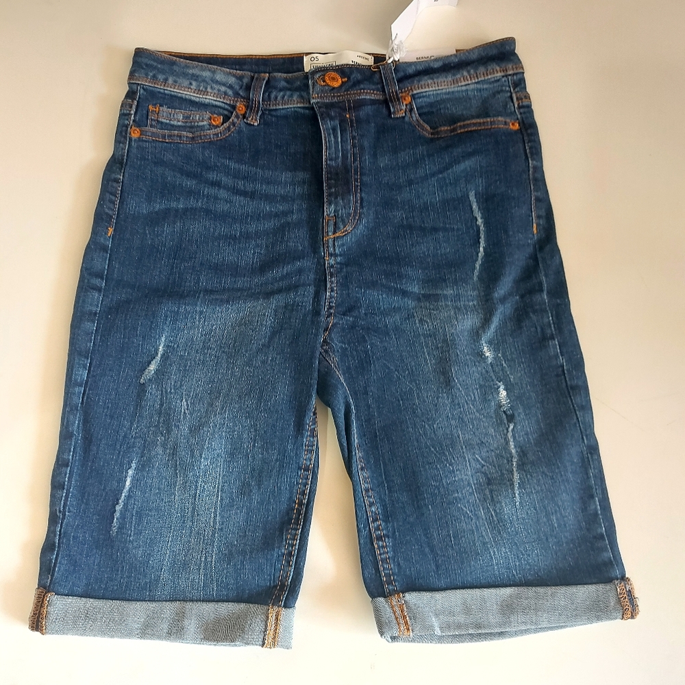 (000) Ladies Ardene Bermuda jeans shorts size 5